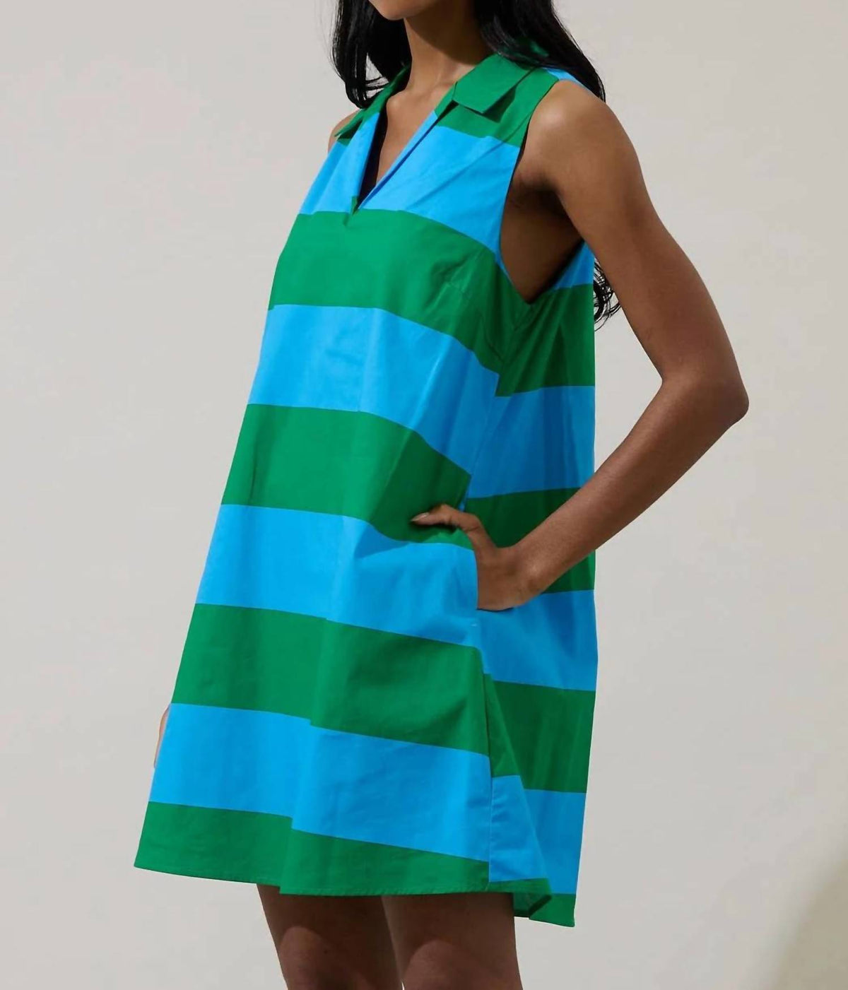 Sugarlips - Valady Striped Collared Shift Dress