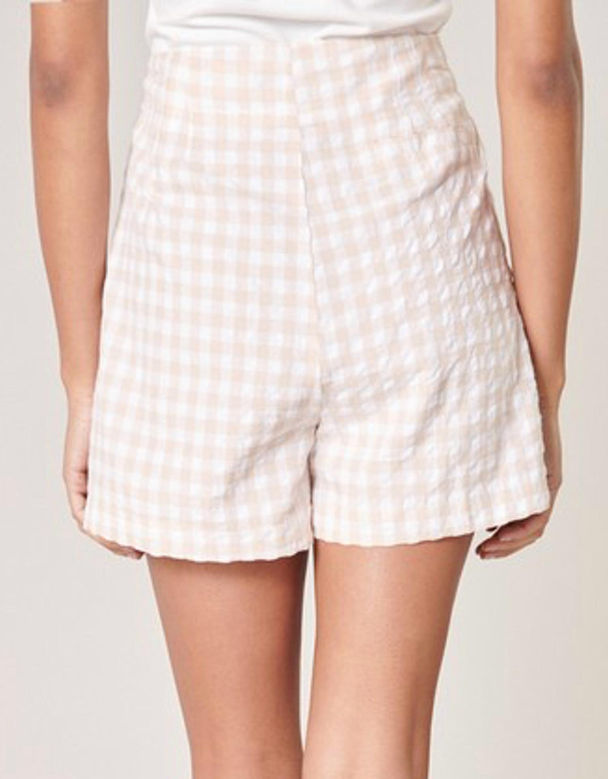 Sugarlips - Women's Piedra Gingham High Waisted Shorts