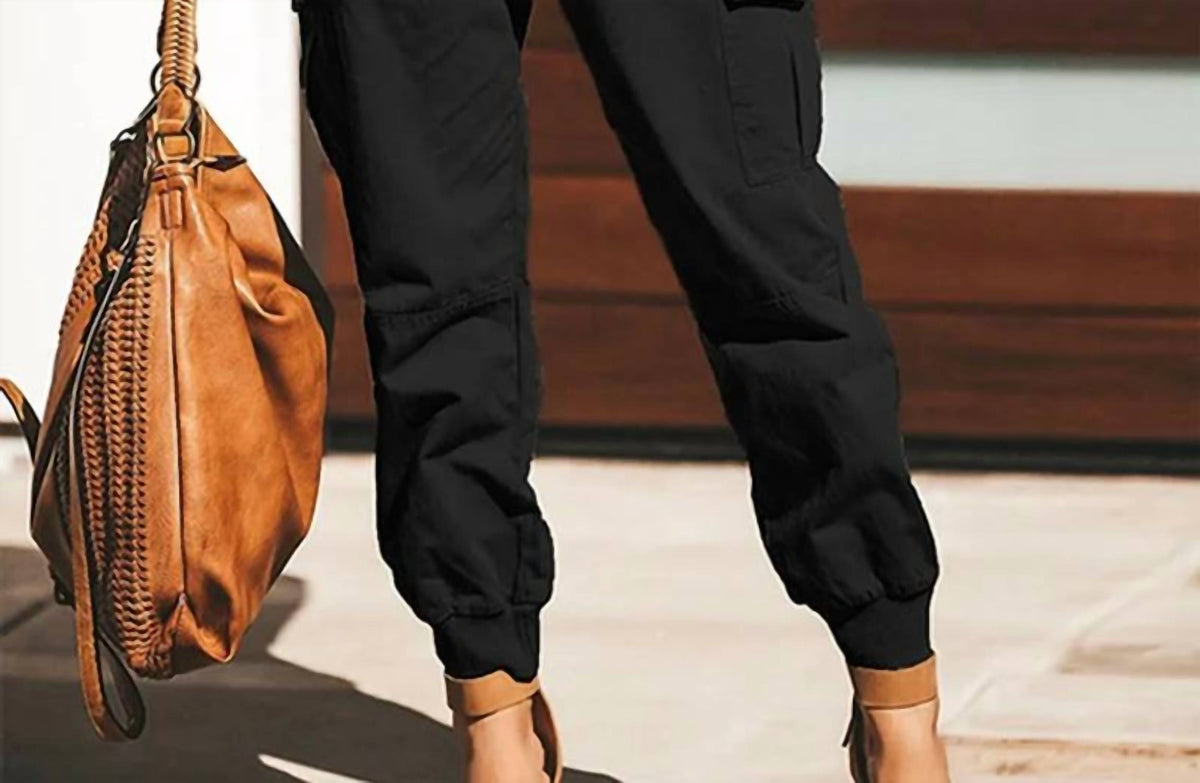 Suhkasana - Tie Front Cargo Joggers