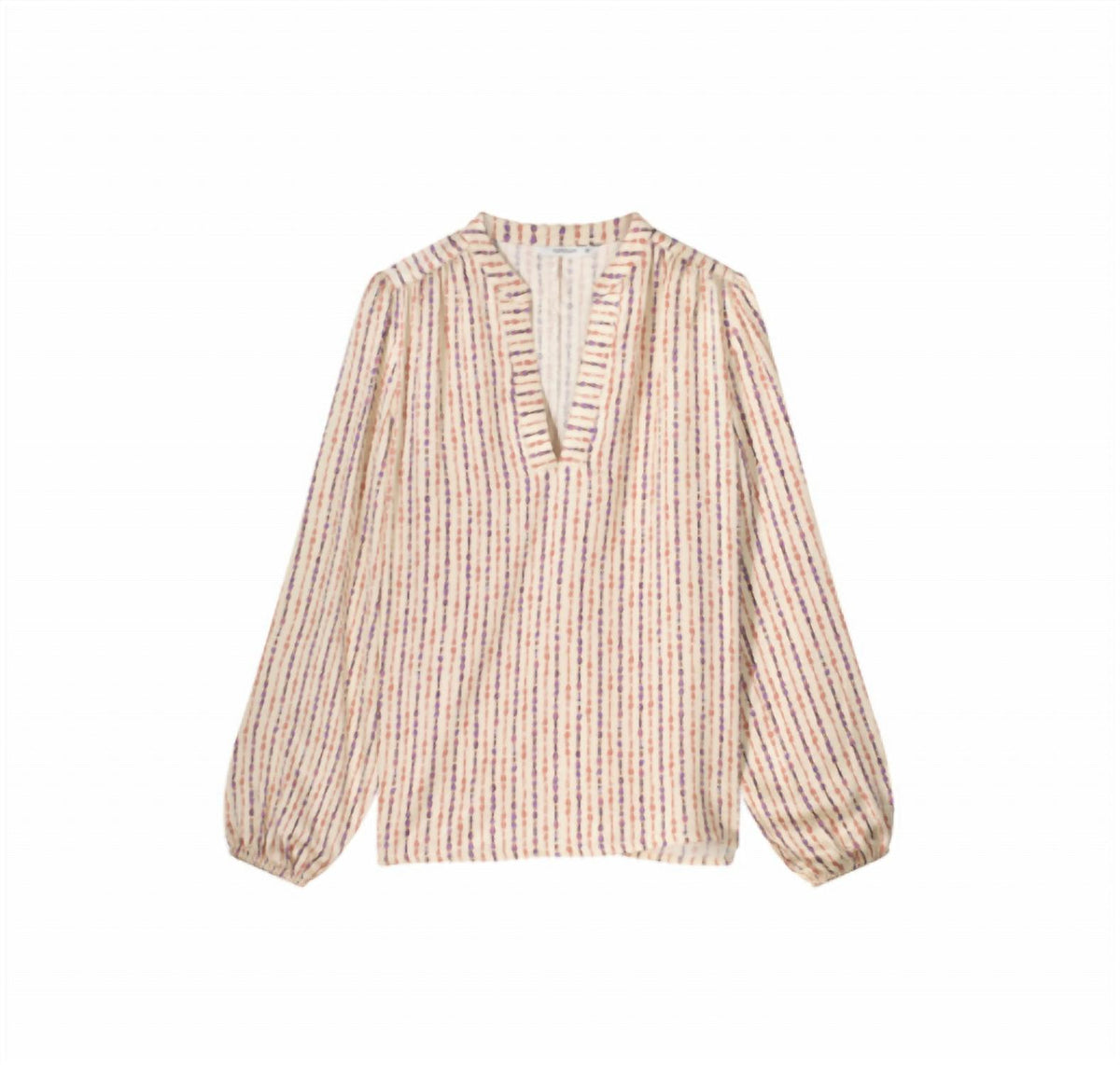 Summum - Printed Long Puffed Sleeves Blouse