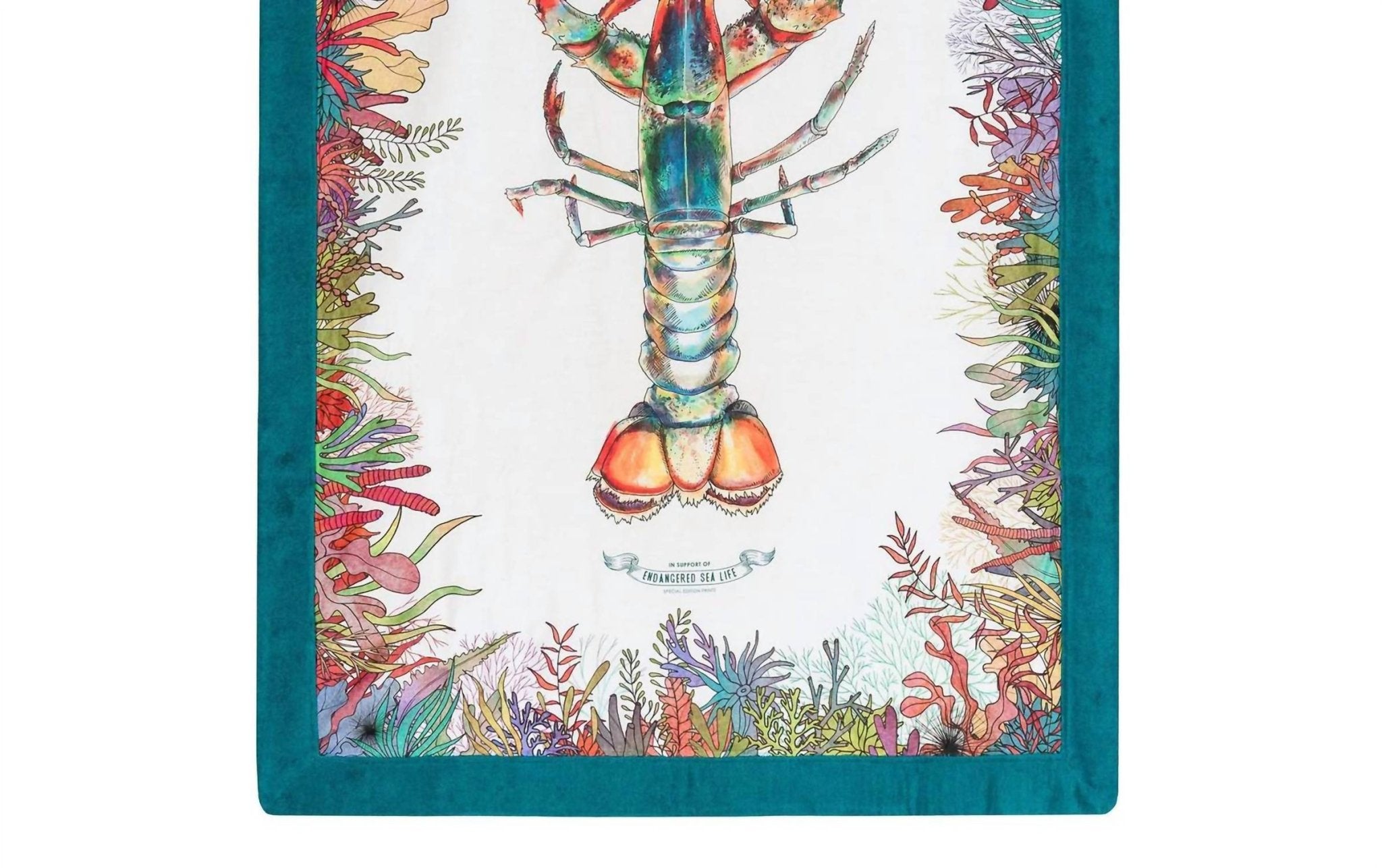 Sun Of A Beach - Men's Lobster Signature Beach Towel - bath - beach - towels - green