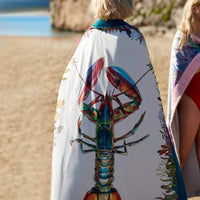 Sun Of A Beach - Men's Lobster Signature Beach Towel - bath - beach - towels - green