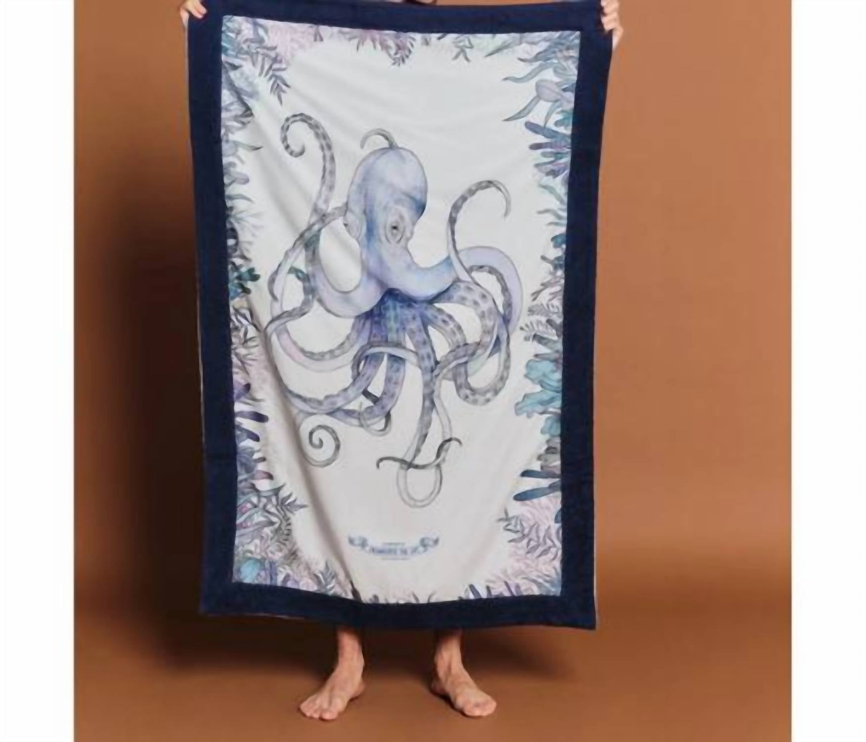 Sun Of A Beach - Men's Octopus Signature Beach Towel - bath - beach - towels - blue