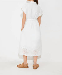 Suncoo - Ceylan Embroidered Buttoned Midi Dress