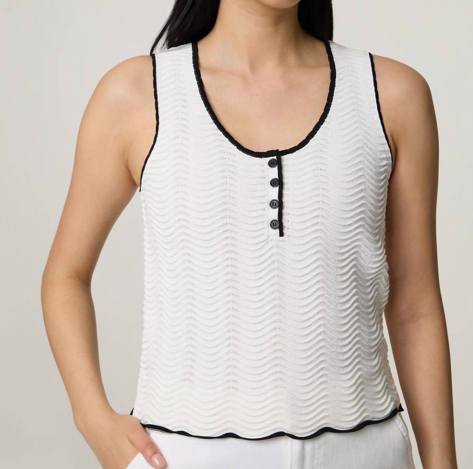 Suncoo - Coco Knitted Tank - clothing - tank - tops - textured
