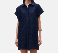 Suncoo - Cross Short Sleeve Mini Dress