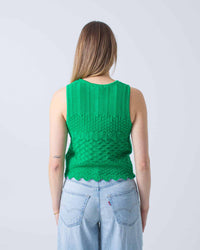 Suncoo - Gizel Vest Top - clothing - cotton - blend - green