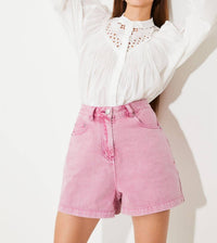 Suncoo - Kylian Short - clothing - cotton - high - waist