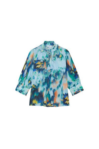 Suncoo - Lassie Flowing Blouse - blouses - blue - clothing