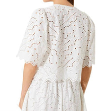 Suncoo - Liam Short Blouse With English Embroidery - blouses - clothing - cotton