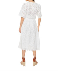 Suncoo - Liam Short Blouse With English Embroidery - blouses - clothing - cotton