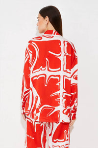 Suncoo - Lison Jungle Print Flowing Blouse - blouses - clothing - patterned