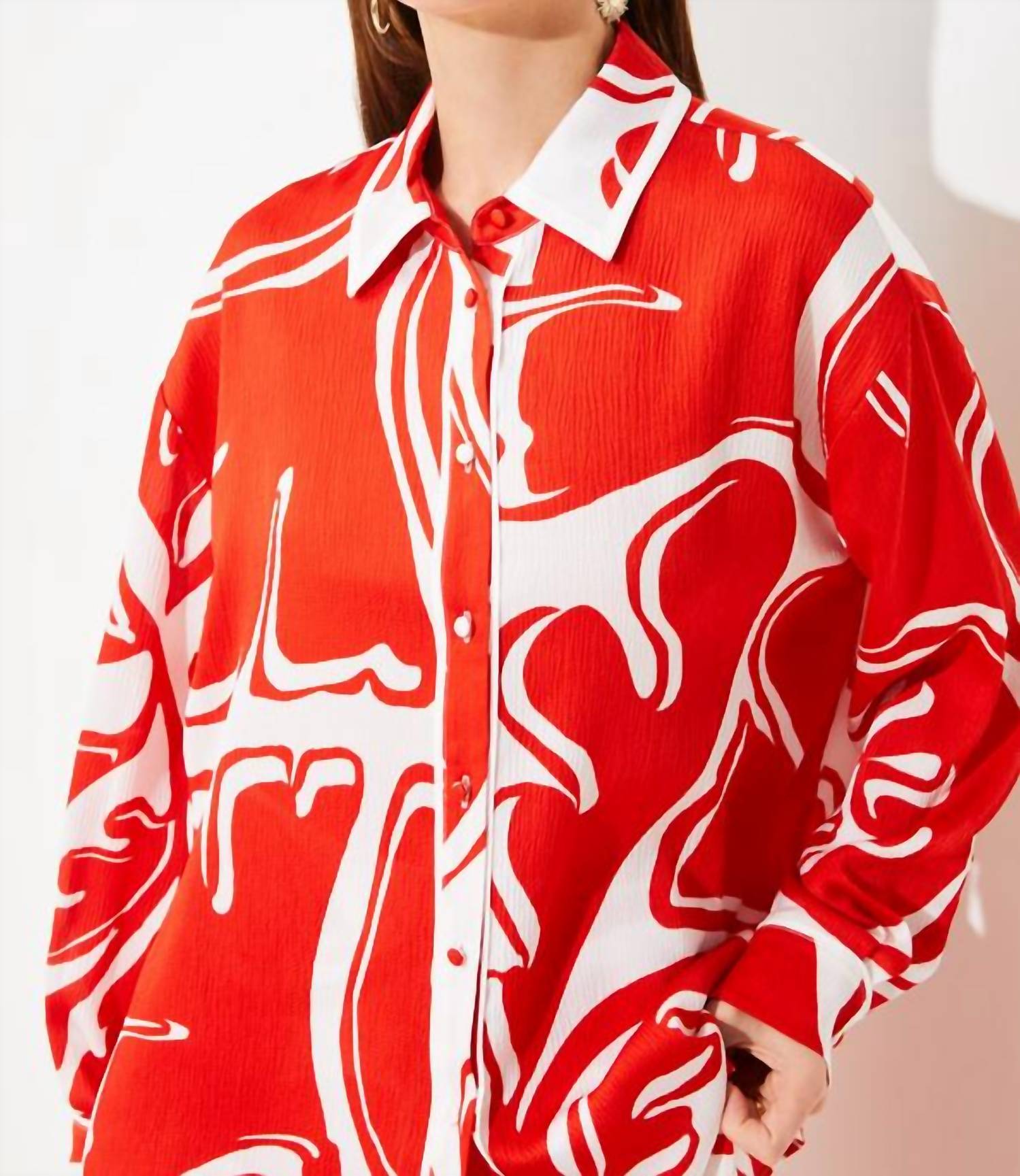 Suncoo - Lison Jungle Print Flowing Blouse - blouses - clothing - patterned
