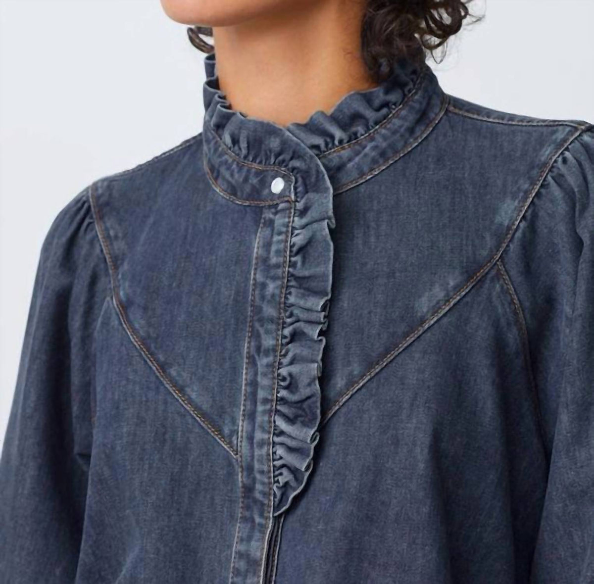 Suncoo - Lively Denim Blouse