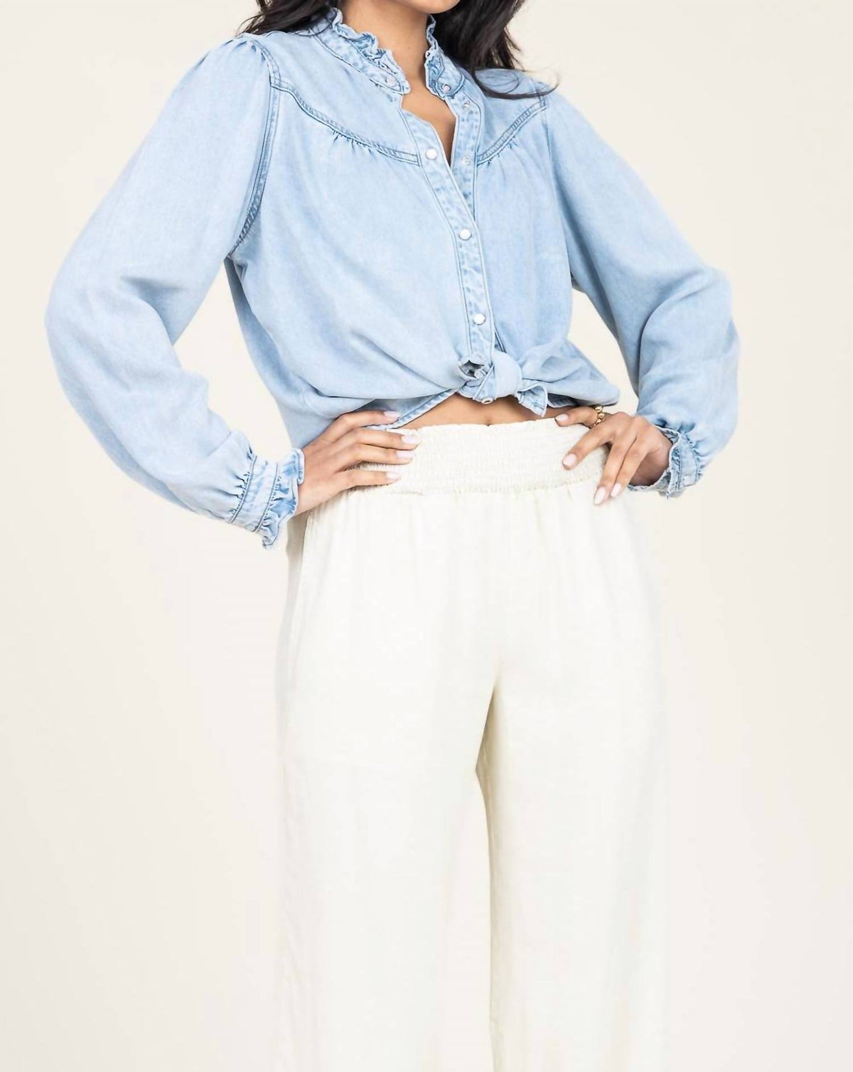 Suncoo - Lorena Denim Blouse