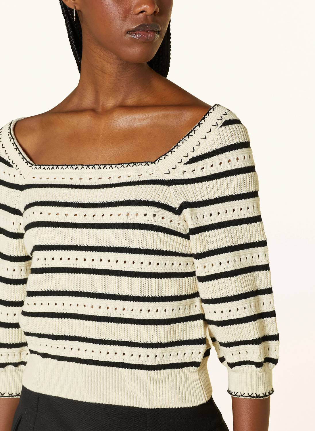 Suncoo - Patricia Knit Sweater - beige - clothing - cotton