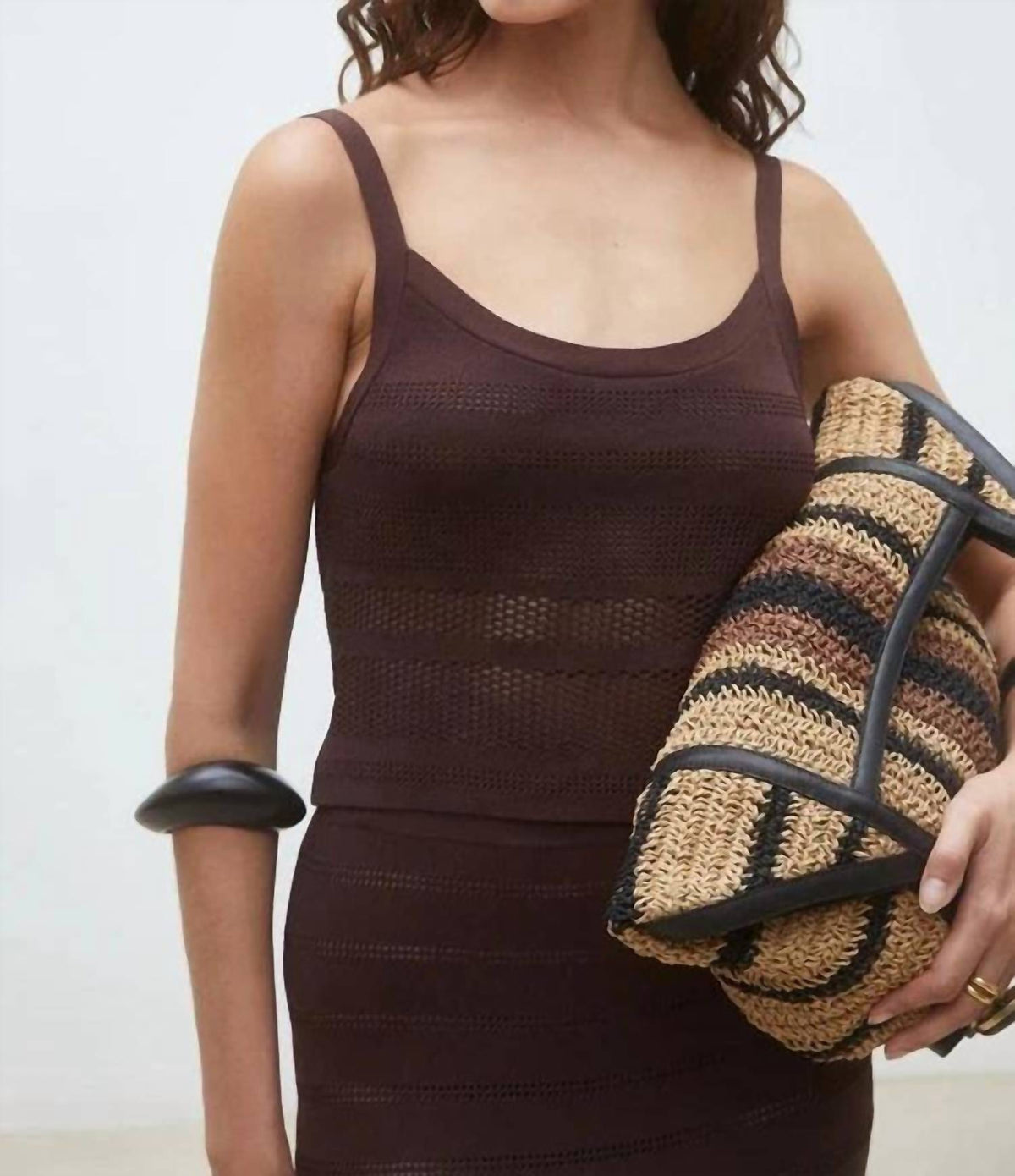 Suncoo - Psira Short Openwork Knit Top