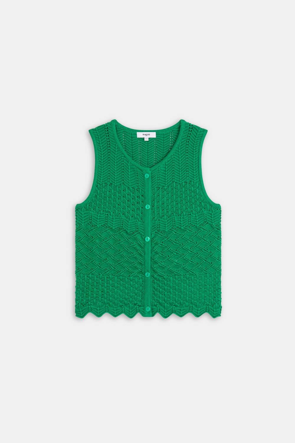 Suncoo - Women's Gizel Knit Tank - clothing - cotton - blend - green