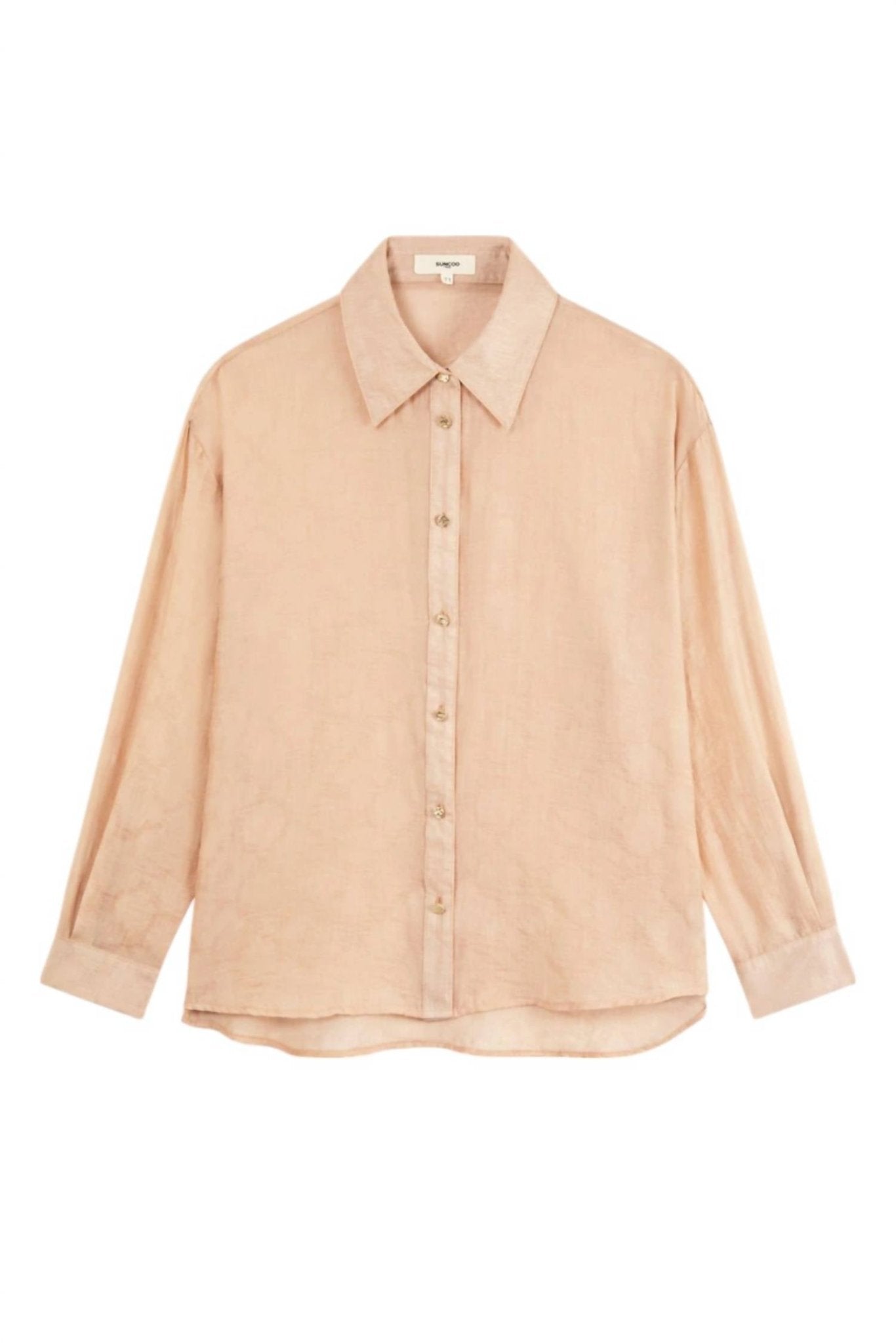 Suncoo - Women's Lynn Iridescent Jacquard Blouse - beige - blouses - clothing