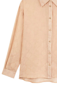 Suncoo - Women's Lynn Iridescent Jacquard Blouse - beige - blouses - clothing