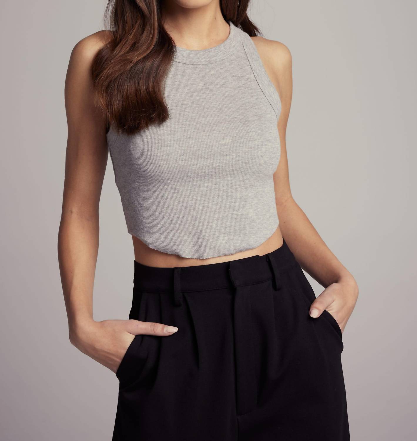 Sundays - Annika Tank Top - clothing - cotton - blend - grey