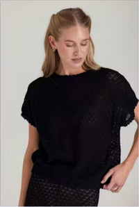 Sundays - Lace Jense Short Sleeve Top