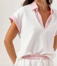 Sundays - Lune Collared Top