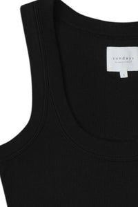 Sundays - Naz Tank Top - black - clothing - cotton - blend