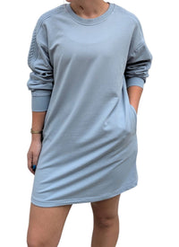 Sundays - Rosemary Mini Dress - blue - clothing - cotton - blend