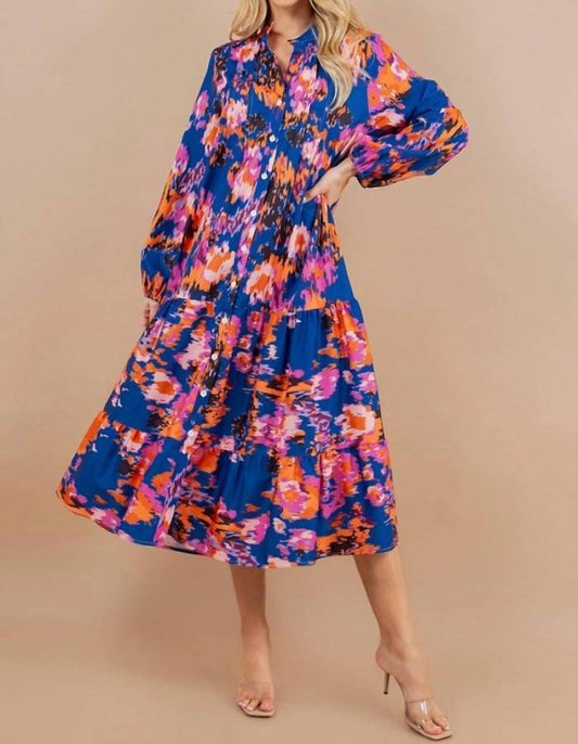 Sundayup - Monet Midi Dress - blue - clothing - dresses