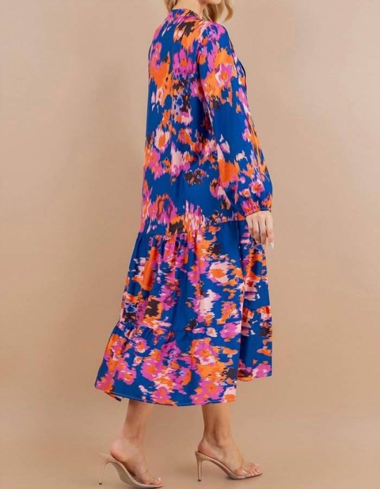 Sundayup - Monet Midi Dress - blue - clothing - dresses