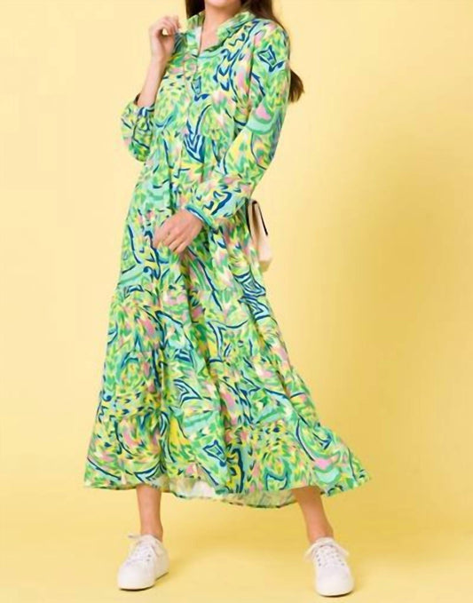 Sundayup - Sea Of Swirls Maxi Dress - clothing - dresses - green