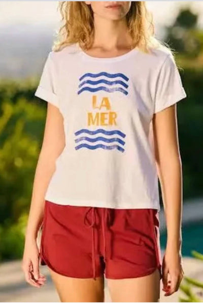 Sundry - La Mer Rolled Sleeve Tee