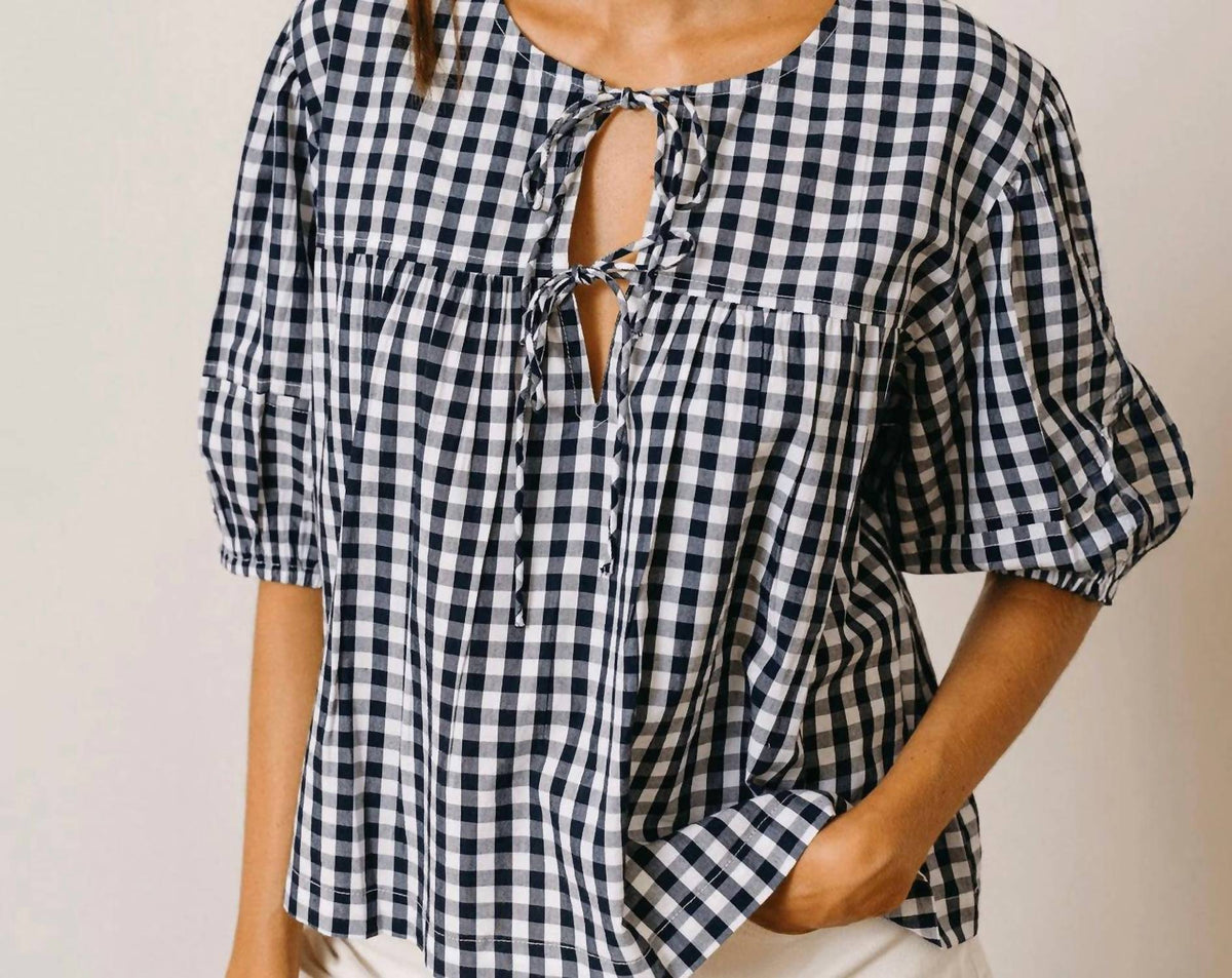 Sunshine Tienda - Gingham Mira Top