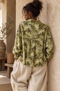 Surelymine - Marble Print Oversized Shirt Jacket