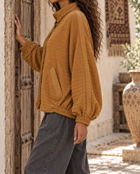 Surelymine - Ribbed Bomber Jacket
