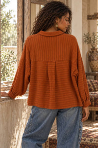 Surelymine - Textured Cropped Shirt Jacket