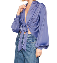 Susana Monaco - Matte Satin Tie Blouse