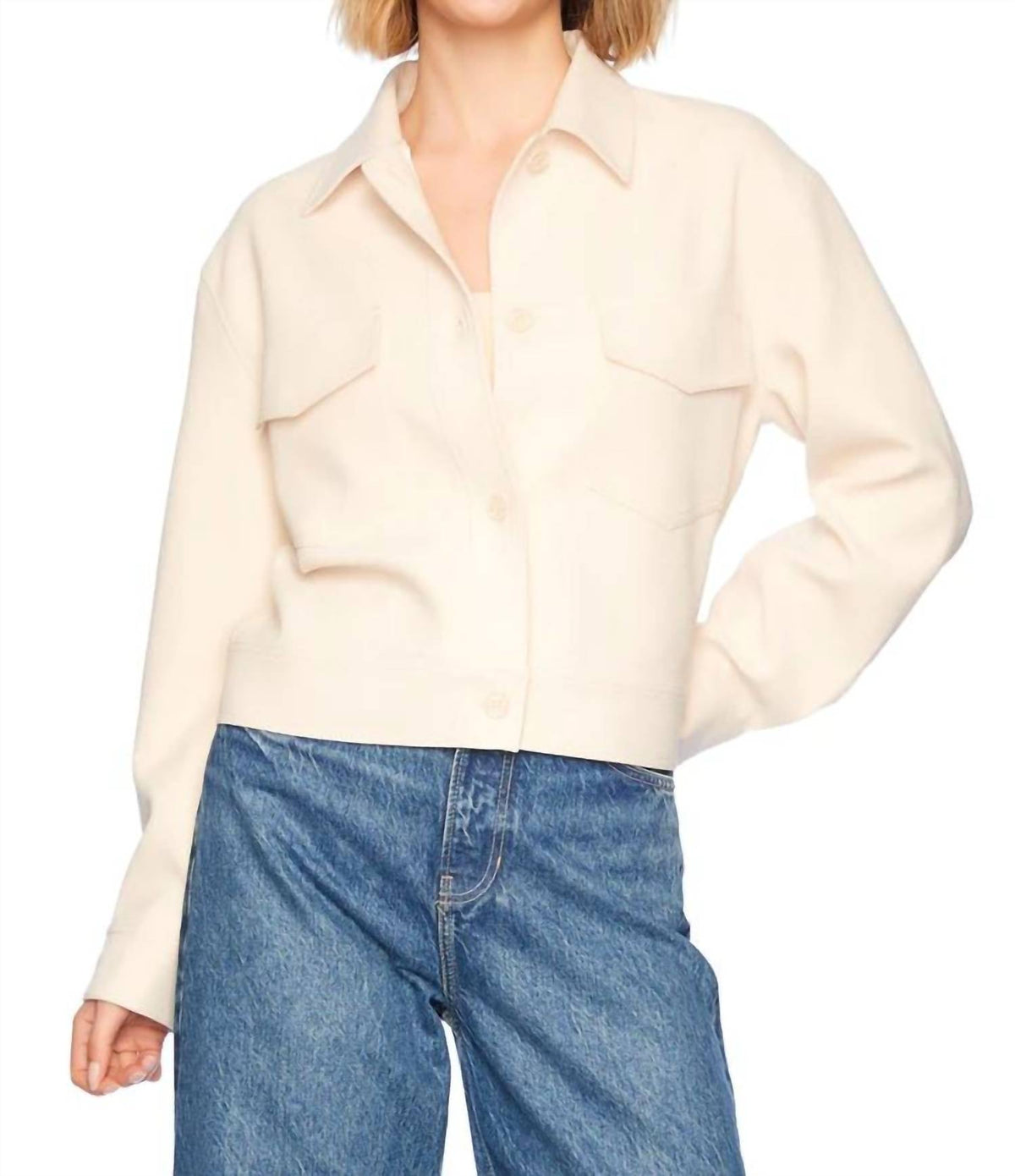Susana Monaco - Pebble Weave Oversized Cargo Jacket