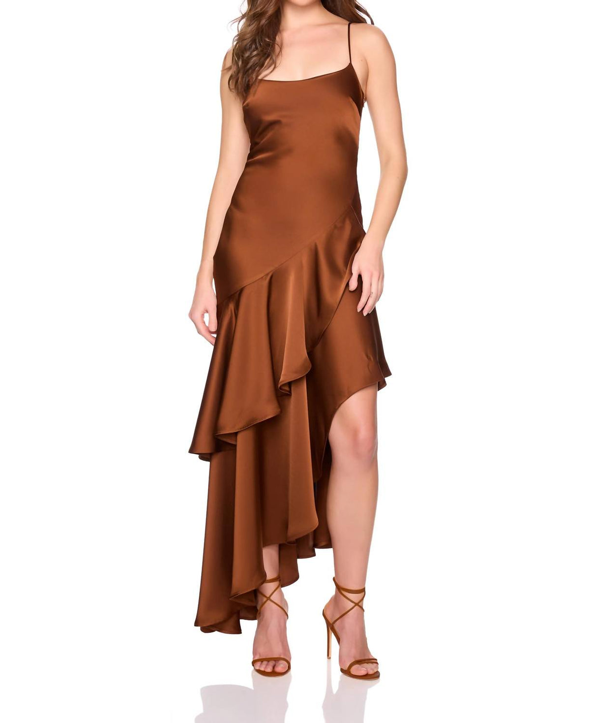 Susana Monaco - Satin Ruffle String Dress