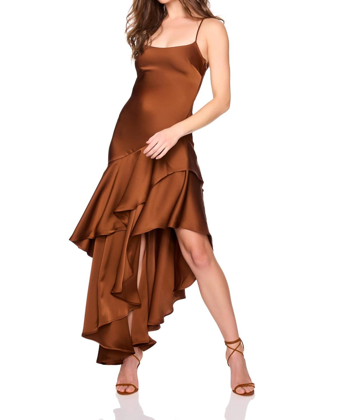 Susana Monaco - Satin Ruffle String Dress