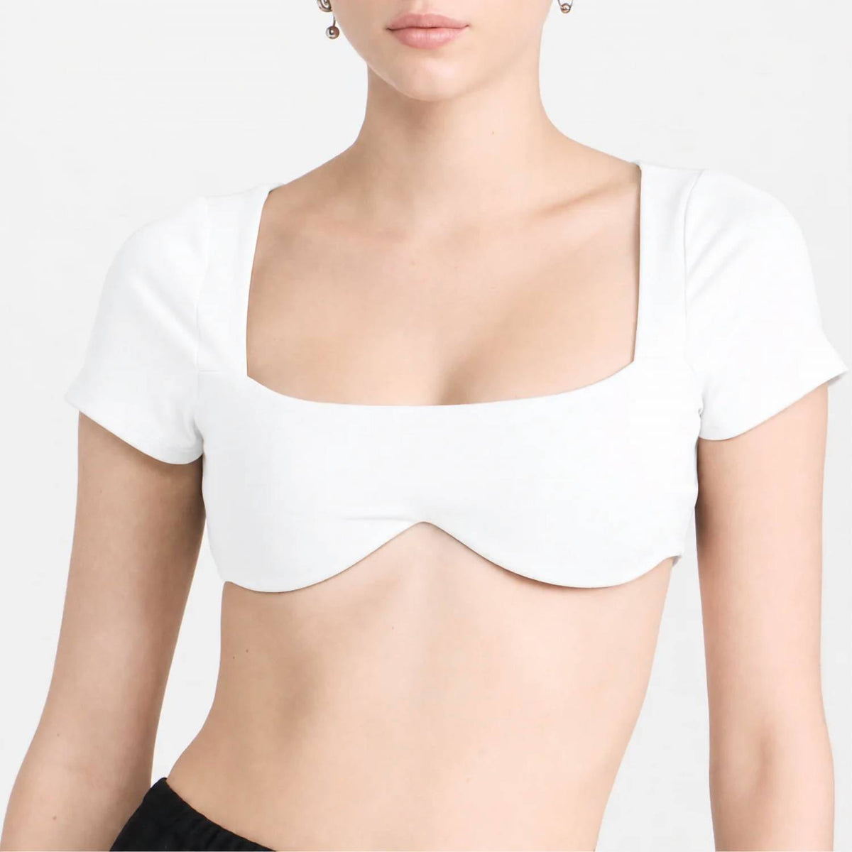 Susana Monaco - Square Neck Underwire Crop Top