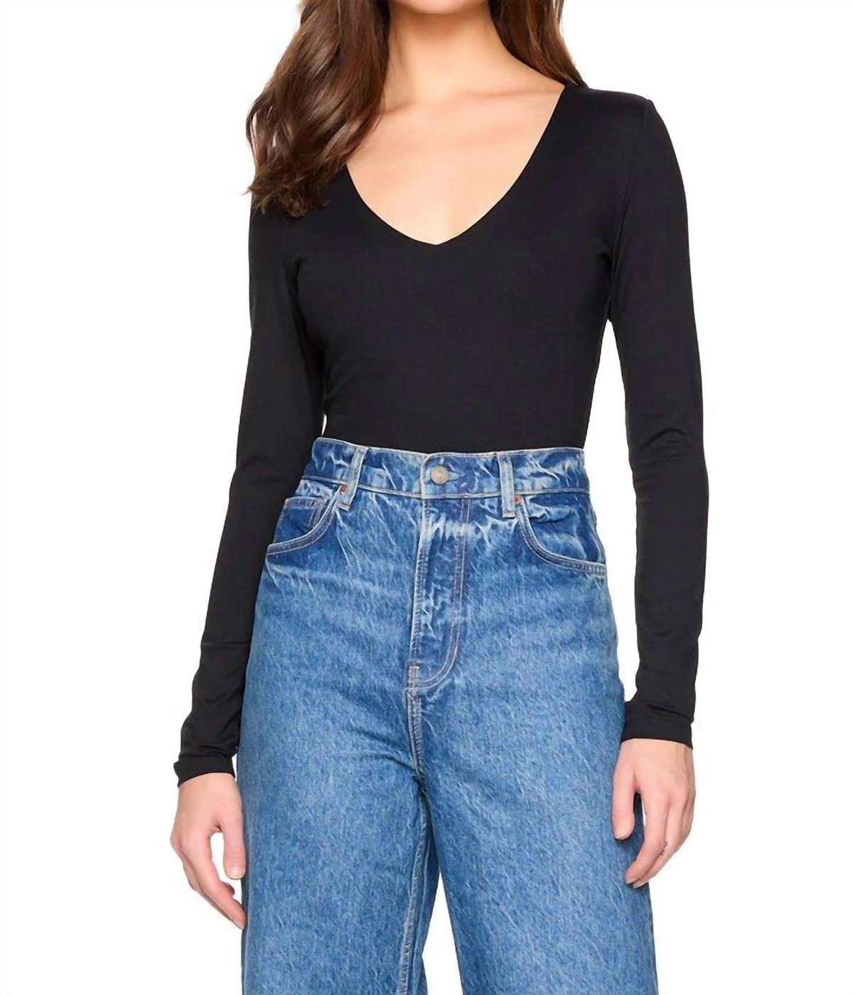 Susana Monaco - V-neck Long Sleeve Top
