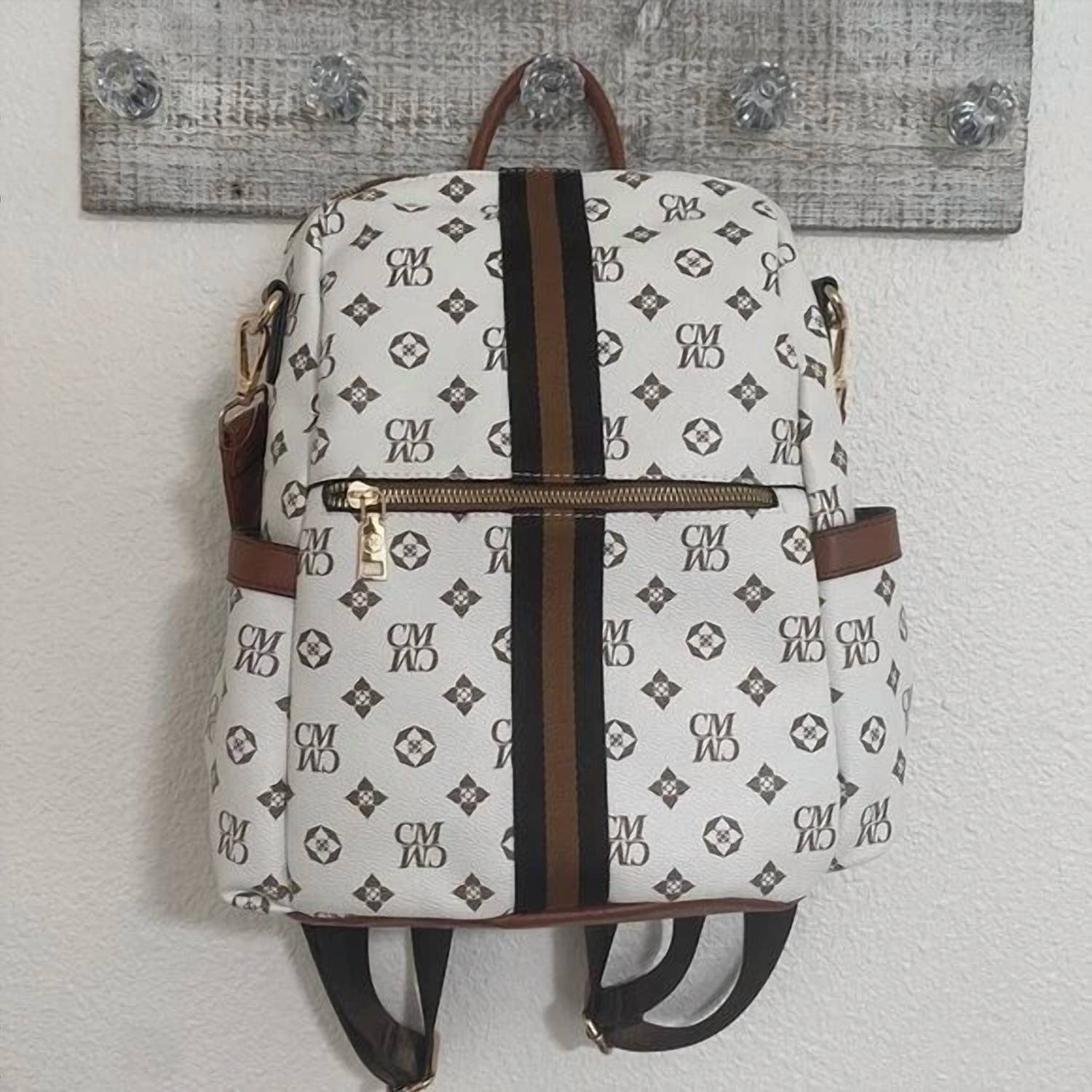 Suzie Bag - Faux Leather Printed Backpack - backpacks - bags - faux - leather