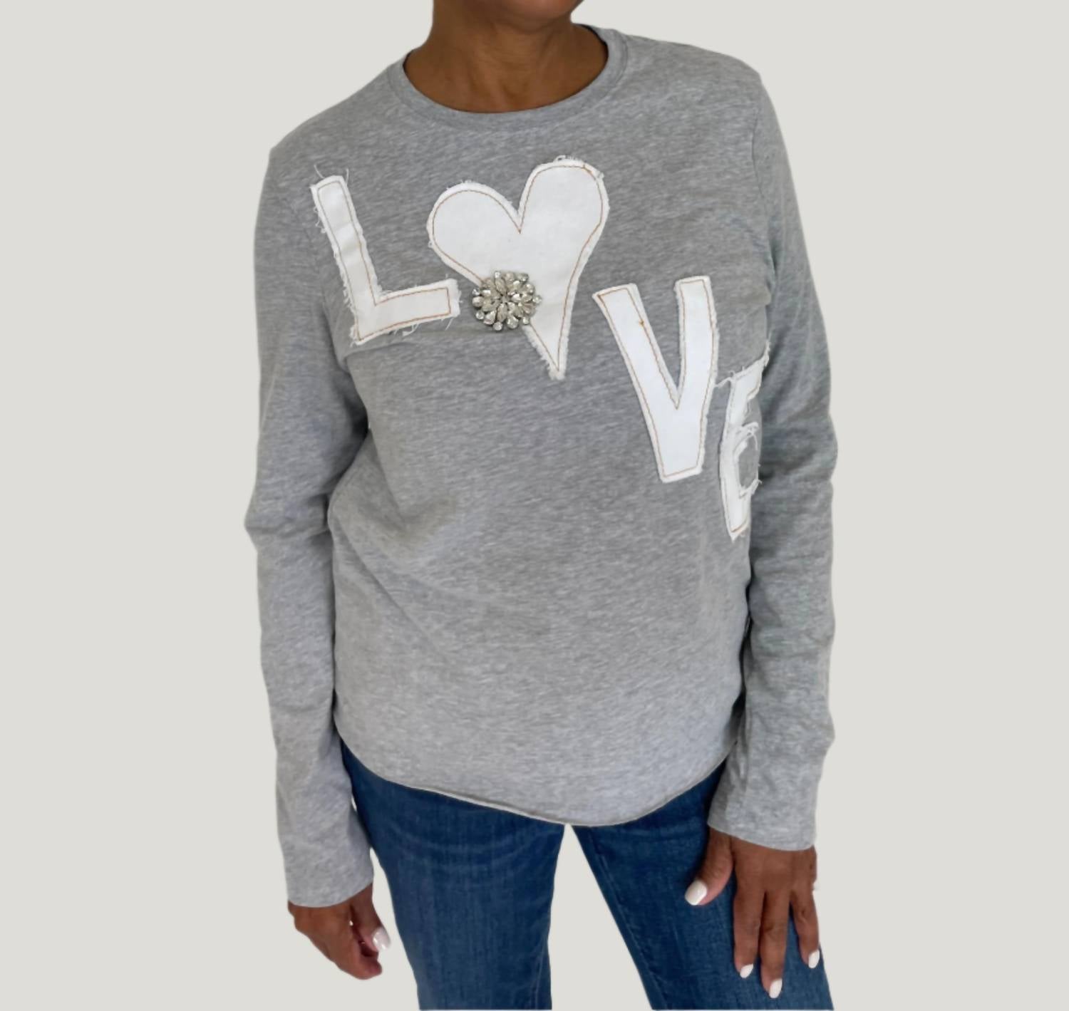 Suzy T - Kim Love Crew Neck Top - clothing - cotton - blend - graphic