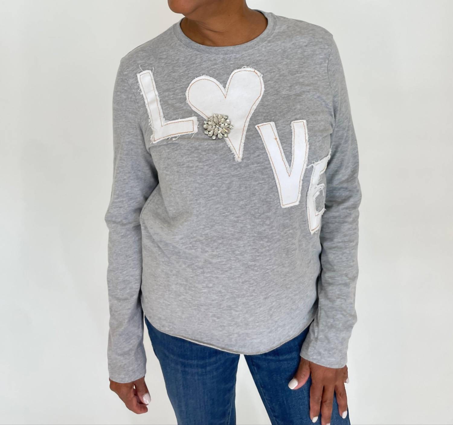 Suzy T - Kim Love Crew Neck Top - clothing - cotton - blend - graphic