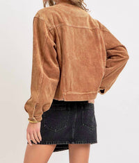 Sweet Lovely By Jen - Corduroy Shacket