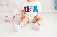Sweet Wink - Baby Usa Patch Short Sleeve Romper