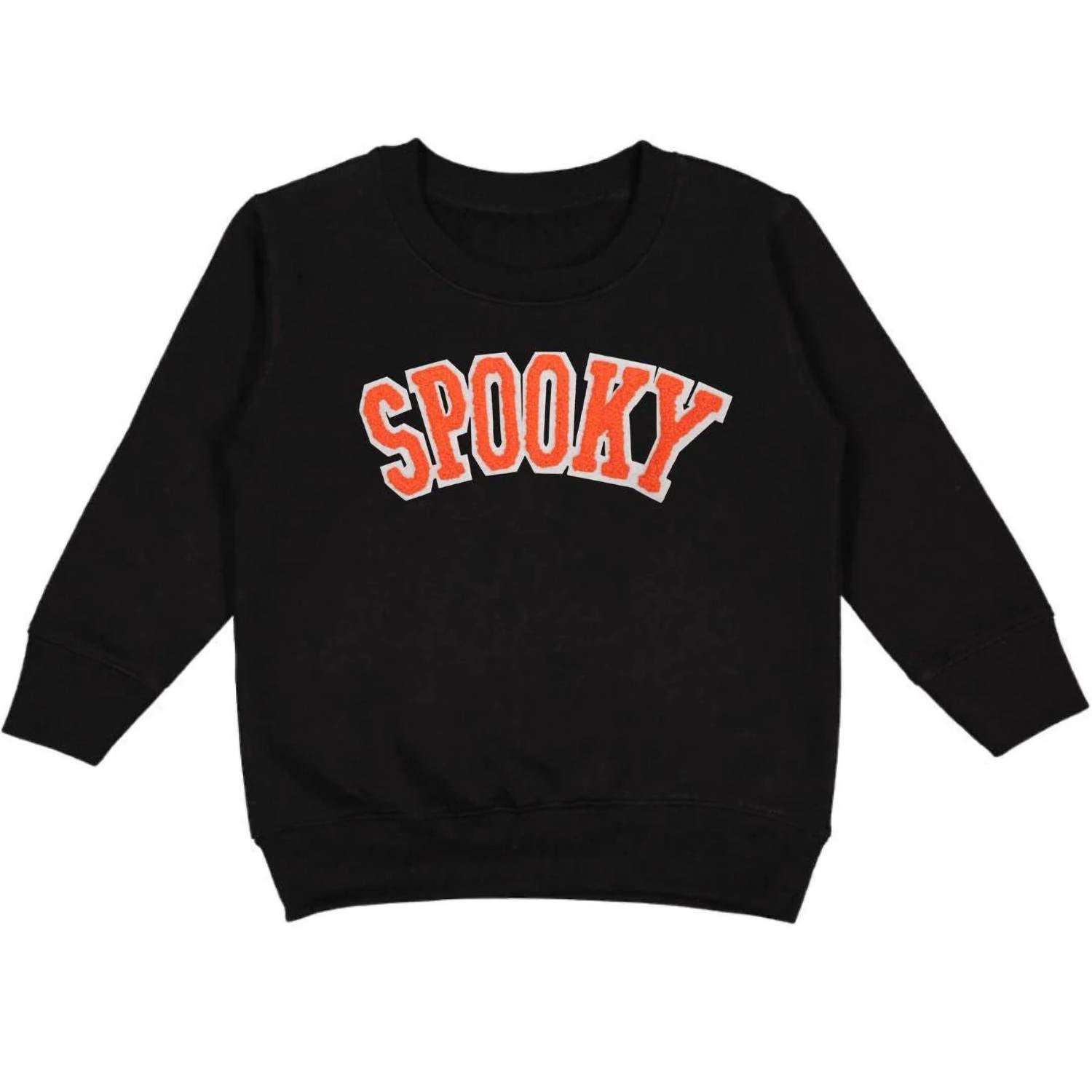 Sweet Wink - Spooky Patch Halloween Sweatshirt - black - clothing - cotton - blend