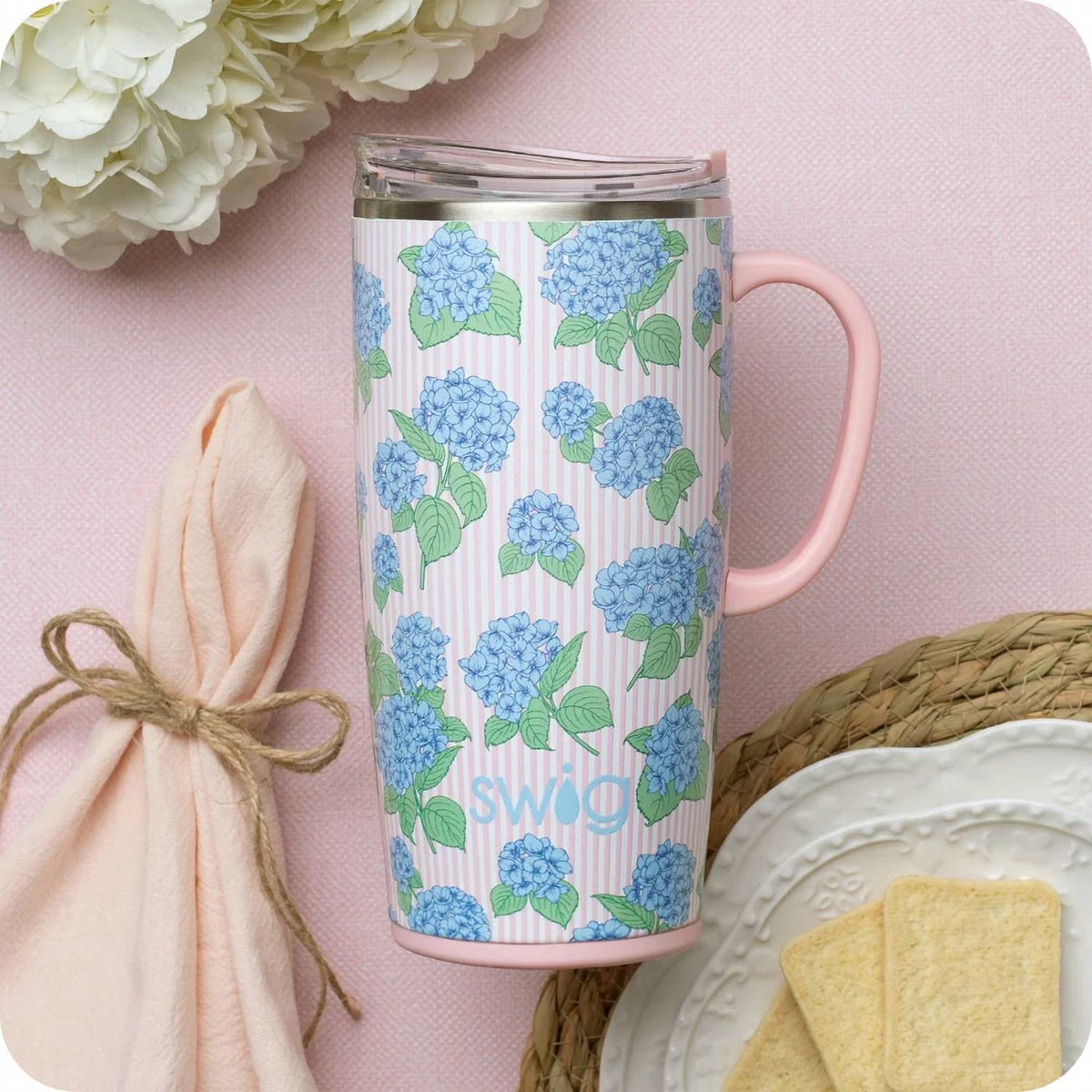 Swig - Hydrangea Travel Mug - 22oz
